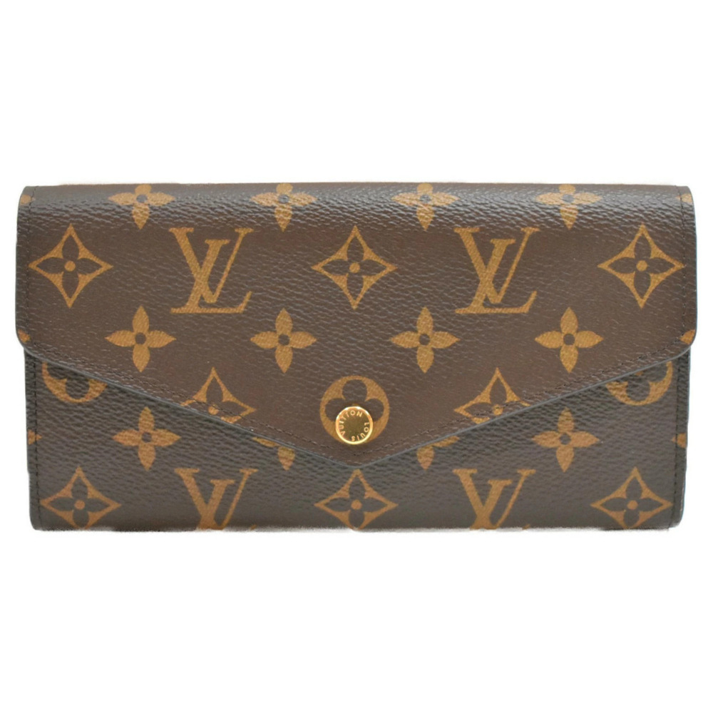 Louis Vuitton Portefeuille Sarah Monogram Fuchsia Pink Canvas Wallet Long